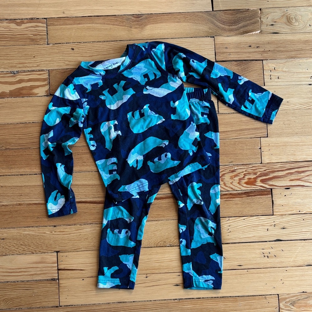 Kids Baselayer Set - Blue and Green